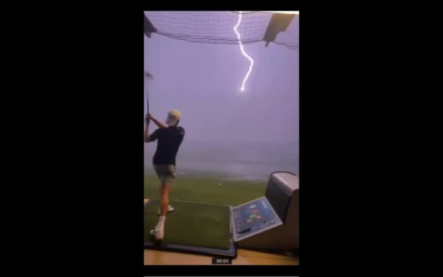 Lighting Strikes A Golf Ball